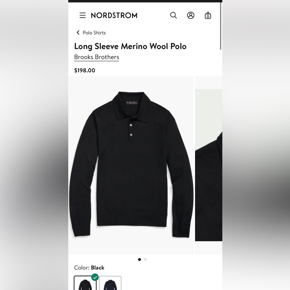 Brooks Brothers Classic Black Polo Shirt